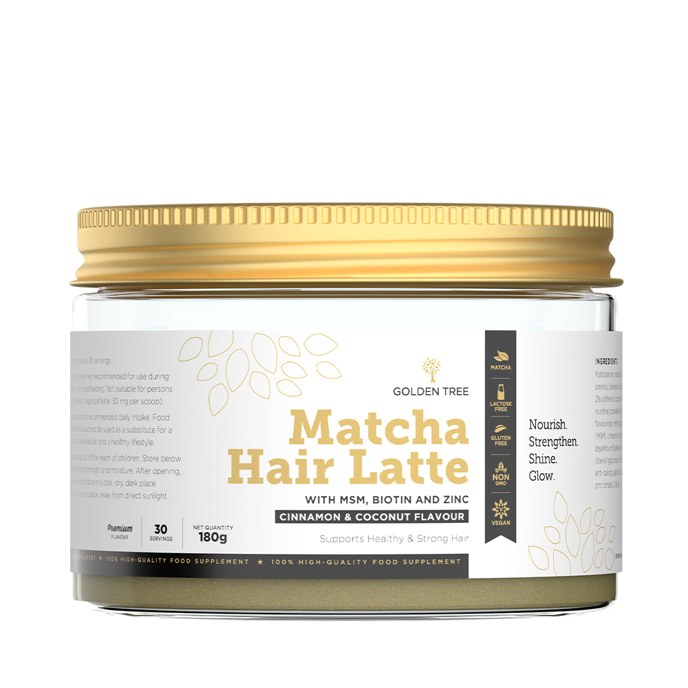 Golden Tree Matcha Hair Latte
