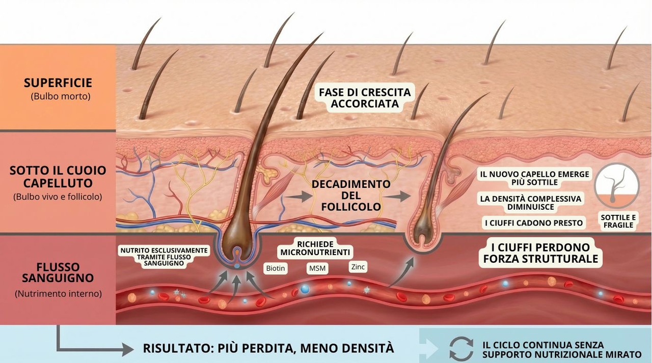 I prodotti topici per la cura dei capelli non riescono a fermare il deterioramento dei follicoli