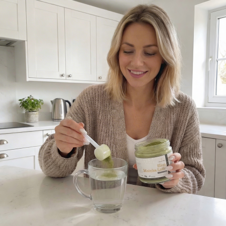 Mélangez 6 g (une cuillère-mesure bombée, fournie) dans 200 ml d'eau