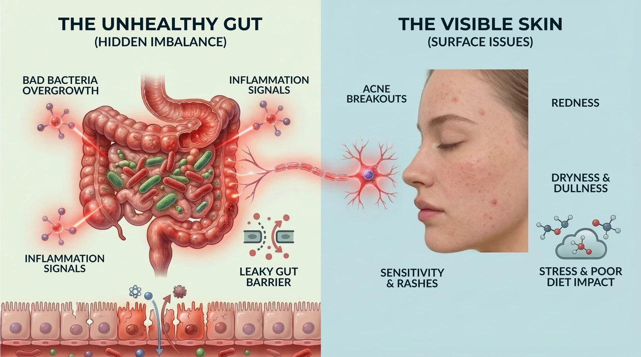 Your Gut Is Secretly Sabotaging Your Skin