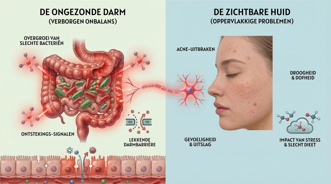 Je darmen saboteren stiekem je huid