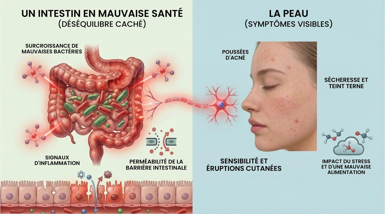 Votre intestin nuit secrètement à votre peau