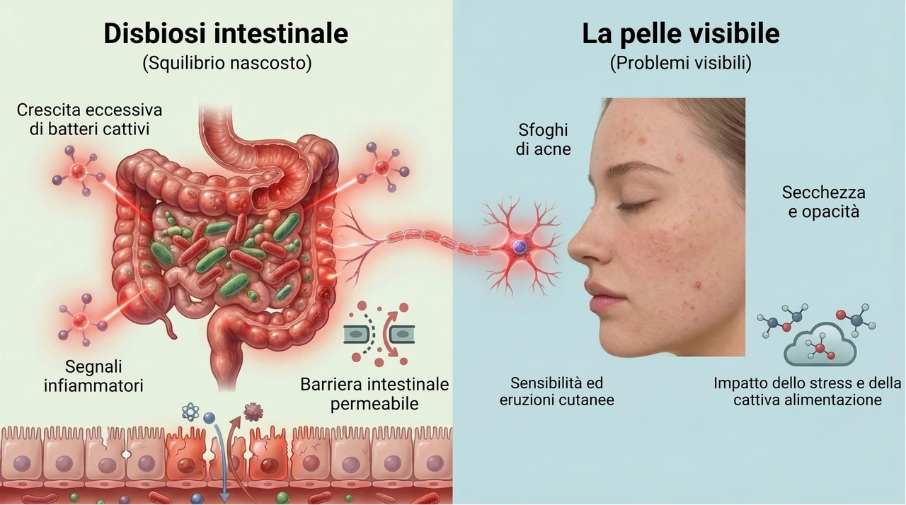 Il tuo intestino sta segretamente danneggiando la tua pelle