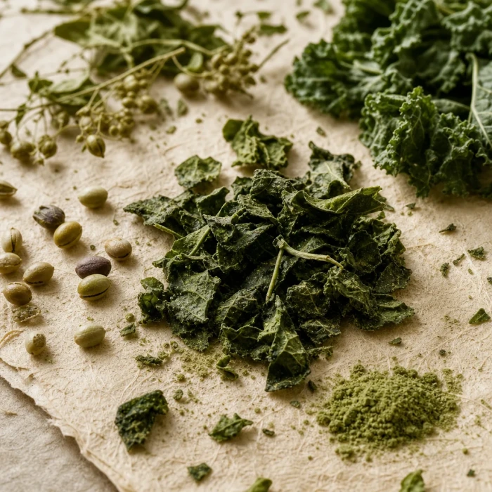 Foglie di folato Quatrefolic su carta fatta