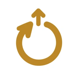 Goldenes Symbol für die Erneuerung und Wiederherstellung