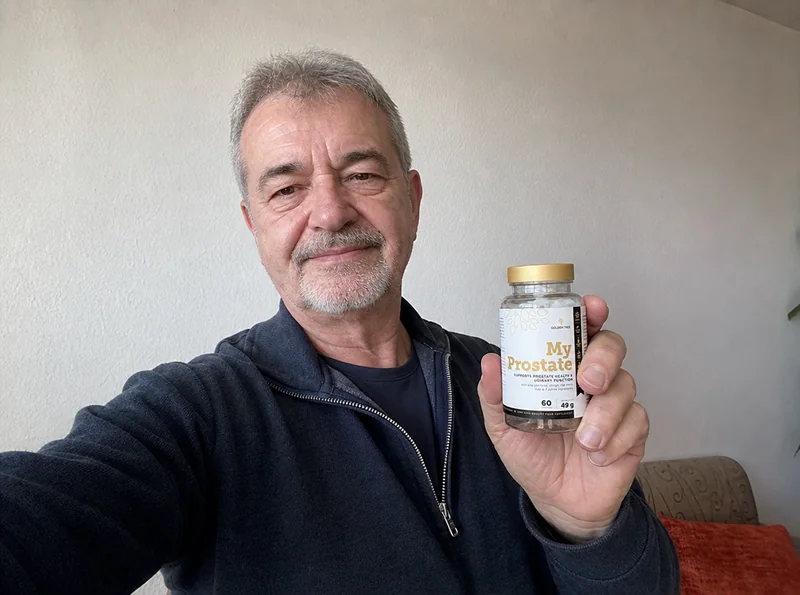 Mann vor und nach der Behandlung mit