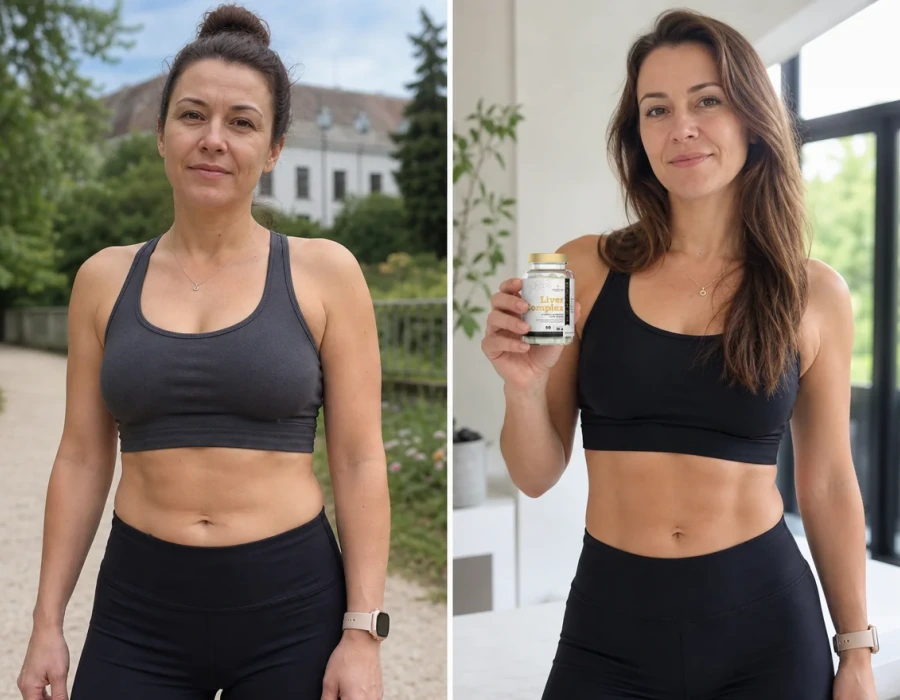 Sabine vor und nach der Verbesserung der