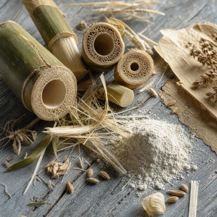 Bamboo extract silica on weathered wood