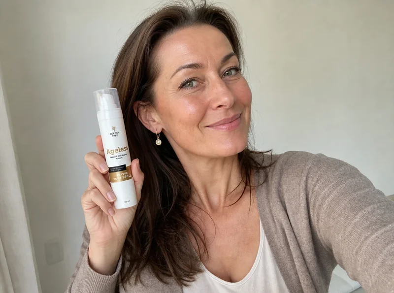 Woman 47 selfie holding Golden Tree Ageless