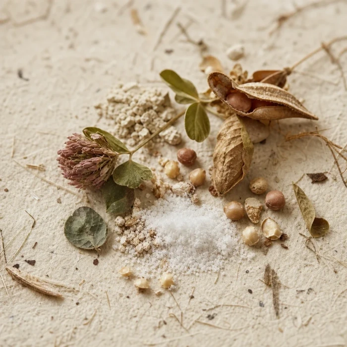Amino acid plant sources on handmade paper