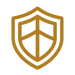 Bold shield reinforce protection icon