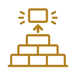 Stacking blocks rebuild renewal icon