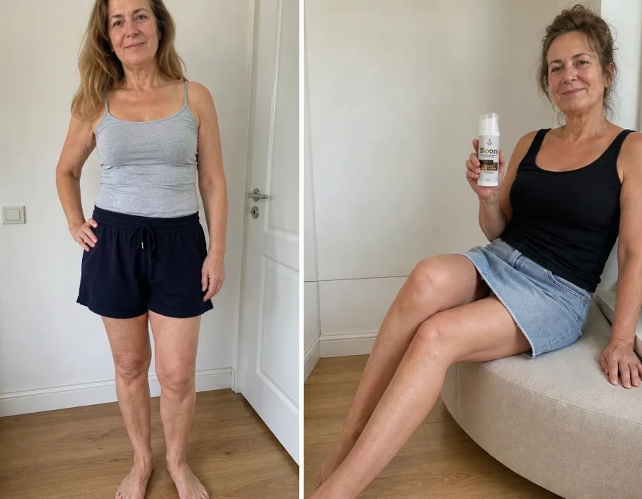 Woman s legs before and after skin