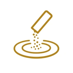 Gold dissolving powder water icon