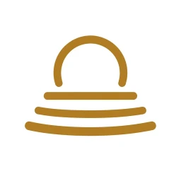 Gold calm waves icon on white