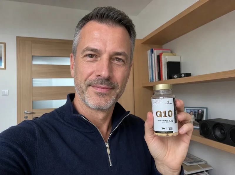 Man holding Golden Tree Q10 at home