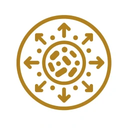 Bold gold sprouting seedling repopulate icon