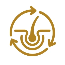 Circular arrows circulation icon gold