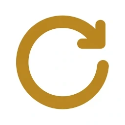 Bold gold circular reset arrow icon