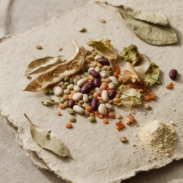 Dried legumes beans lentils natural paper