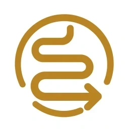 Flow step icon in gold