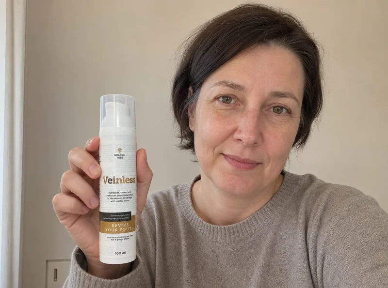 Person holding Veinless Gel product