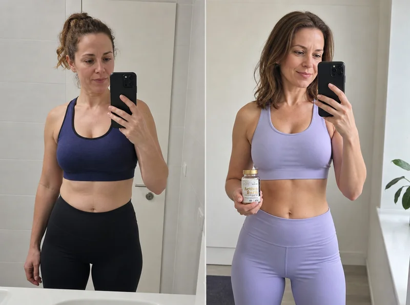 Woman before and after appetite management journey
