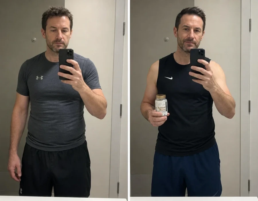 James before and after bloating reduction