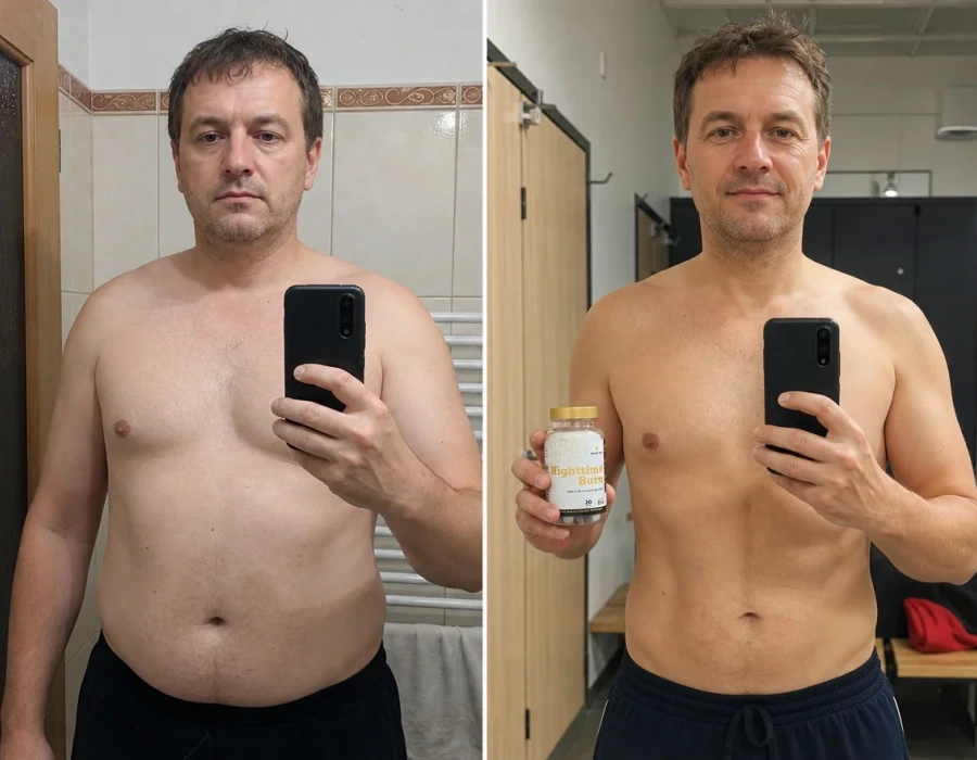 Marcus before and after NightTime Burn