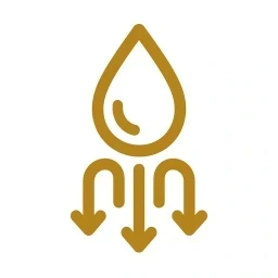 Icono de flujo de agua descendente