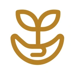 Symbol goldenes Sämlingsfutter weißer Hintergrund