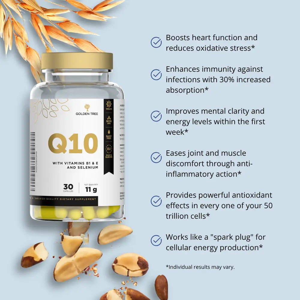 Golden Tree Q10 | 50 mg of Coenzyme Q10 per capsule