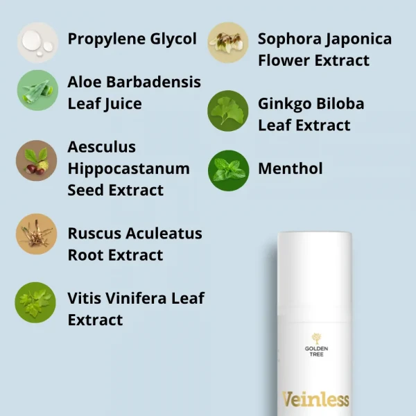 Veinless Helps reduce the appearance of capillaries