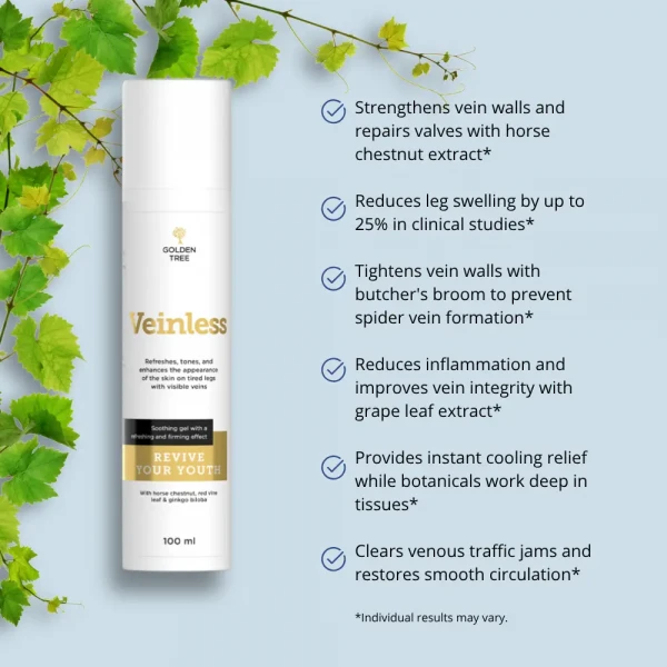 Veinless Helps reduce the appearance of capillaries