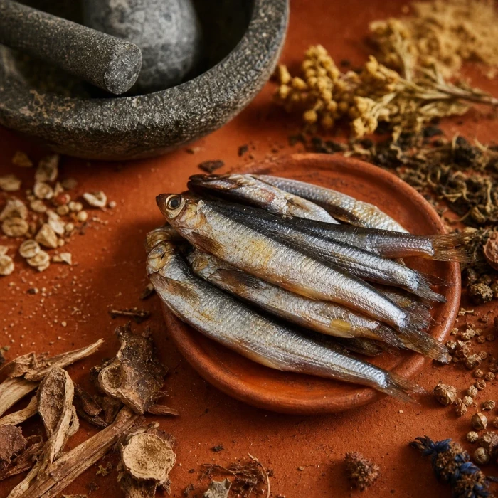Golden omega oil drops on terracotta