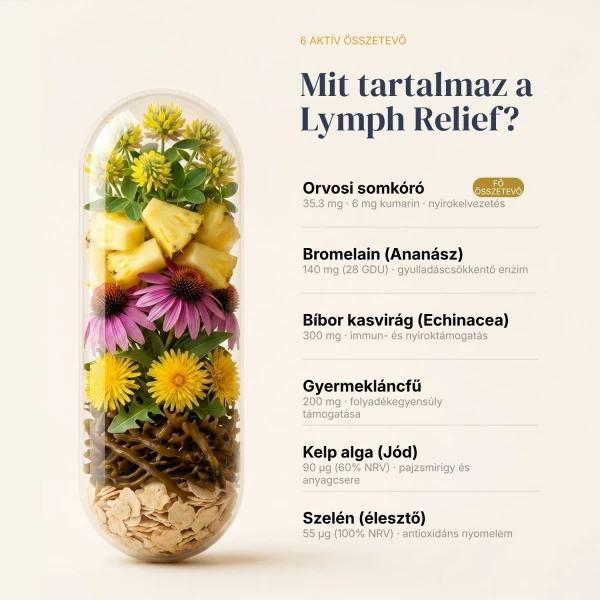 Lymph Relief Tisztítsd meg tested természetes vízelvezető csatornáit, és búcsút inthetsz a nehéz, duzzadt lábaknak.