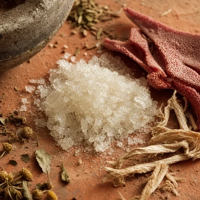 Hyaluronic acid powder terracotta stone macro