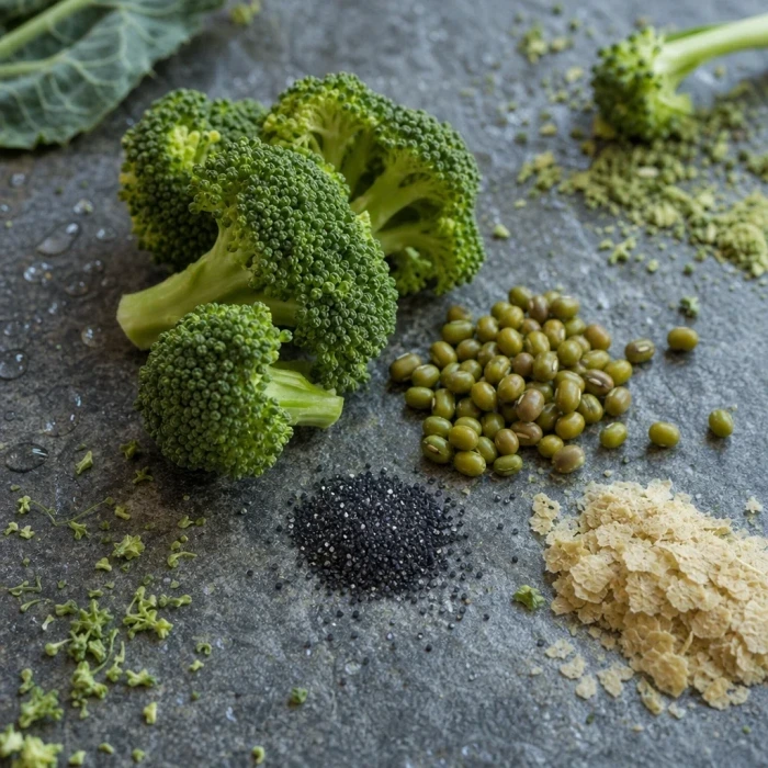 Chromium picolinate broccoli mineral stone surface