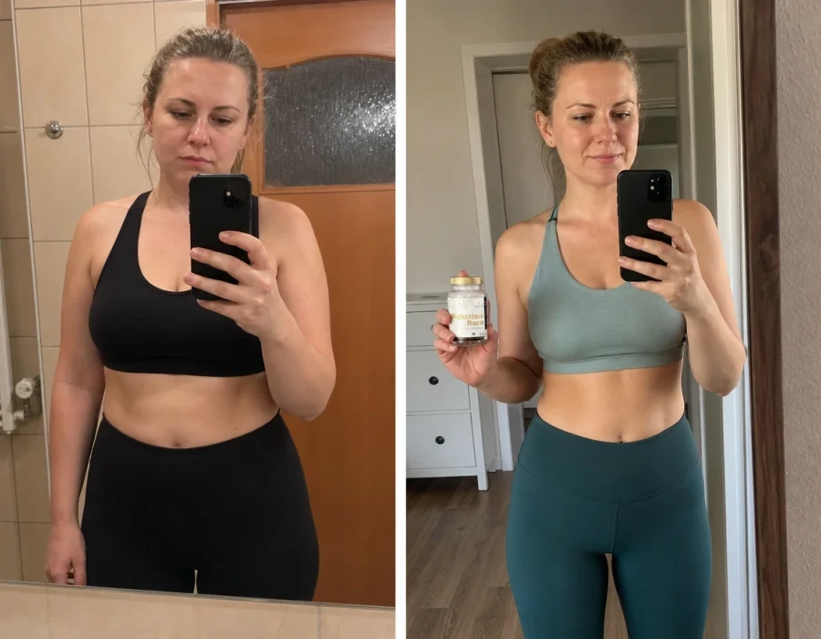 Claire before and after NightTime Burn