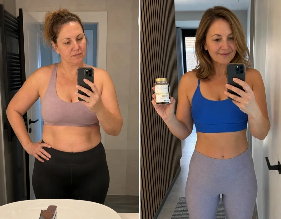 Simone before and after NightTime Burn