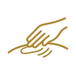 Symbol einer Hand, die Creme aufträgt