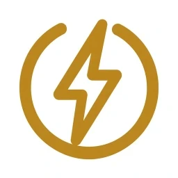 Symbol eines goldenen Blitzes zur Aktivierung