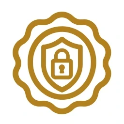 Symbol eines goldenen Schutzsiegels