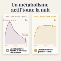 Nighttime Burn 1 + 1 gratis Thermogénique nocturne pour soutenir le métabolisme