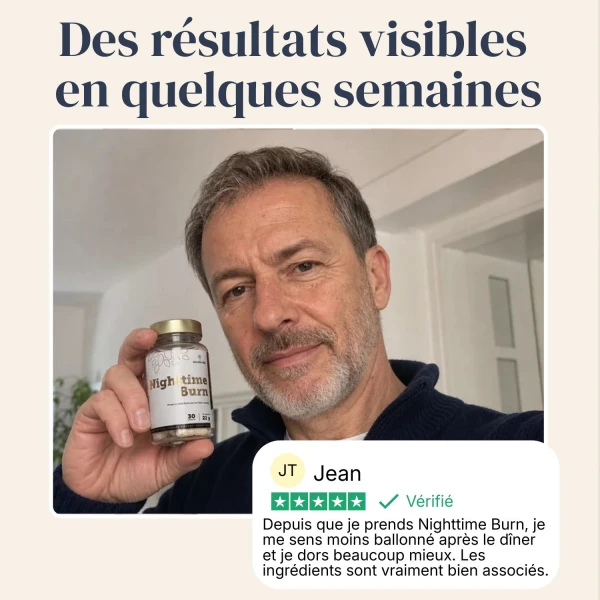 Nighttime Burn 1 + 1 gratis Thermogénique nocturne pour soutenir le métabolisme