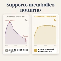 Nighttime Burn 1 + 1 gratis Termogenico notturono per sostenere il metabolismo
