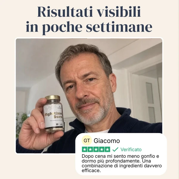Nighttime Burn 1 + 1 gratis Termogenico notturono per sostenere il metabolismo