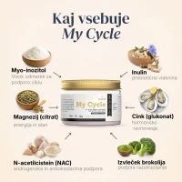My Cycle Podpri hormonsko ravnovesje za bolj urejen menstrualni cikel, čistejšo kožo in boljše počutje.