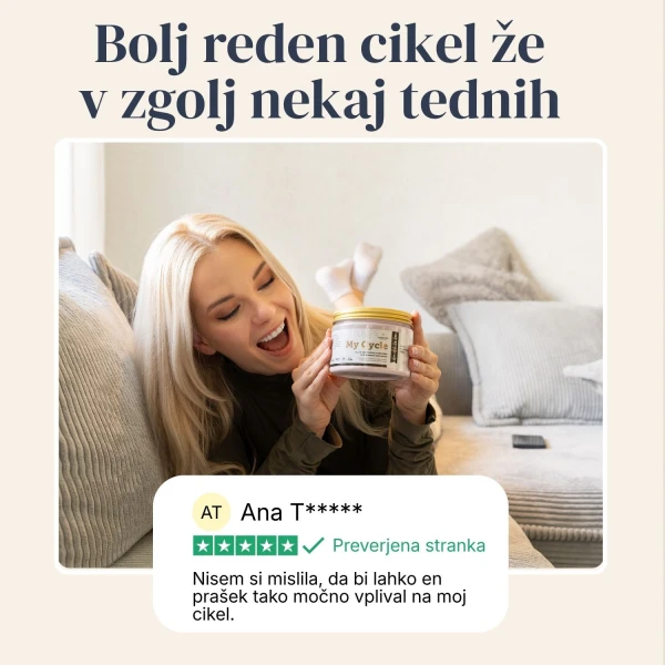 My Cycle Podpri hormonsko ravnovesje za bolj urejen menstrualni cikel, čistejšo kožo in boljše počutje.