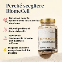 BiomeCell Formula prebiotica e probiotica per il microbioma intestinale